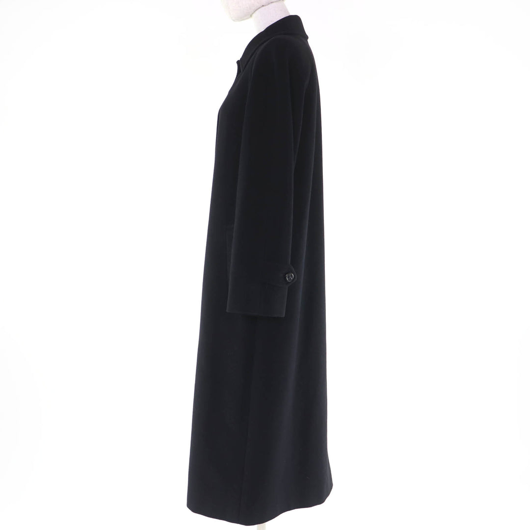 Great BURBERRY LONDON coat Logo button Long length black Angola Women 38