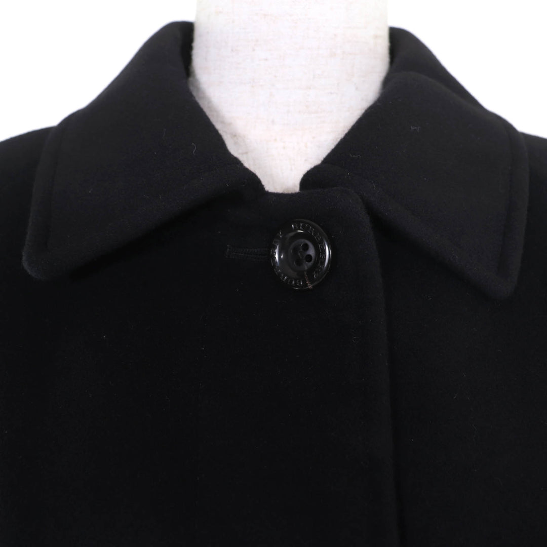 Great BURBERRY LONDON coat Logo button Long length black Angola Women 38