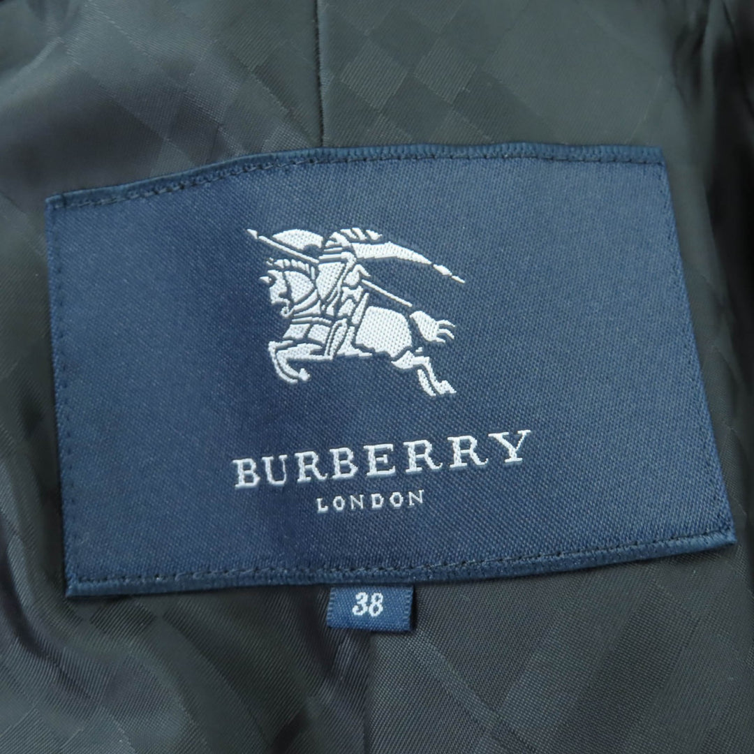 Great BURBERRY LONDON coat Logo button Long length black Angola Women 38