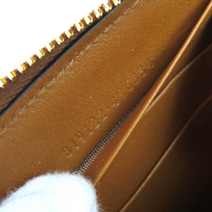 Pristine GUCCI Purse GG Emblem Zip Around Wallet beige GG Supreme Canvas 819122