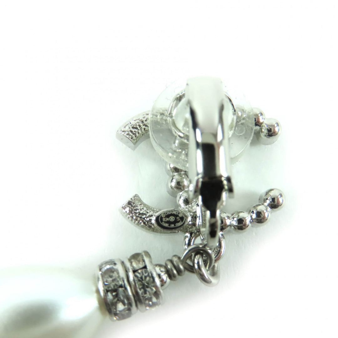 Excellent CHANEL Earring Silver Women B24S