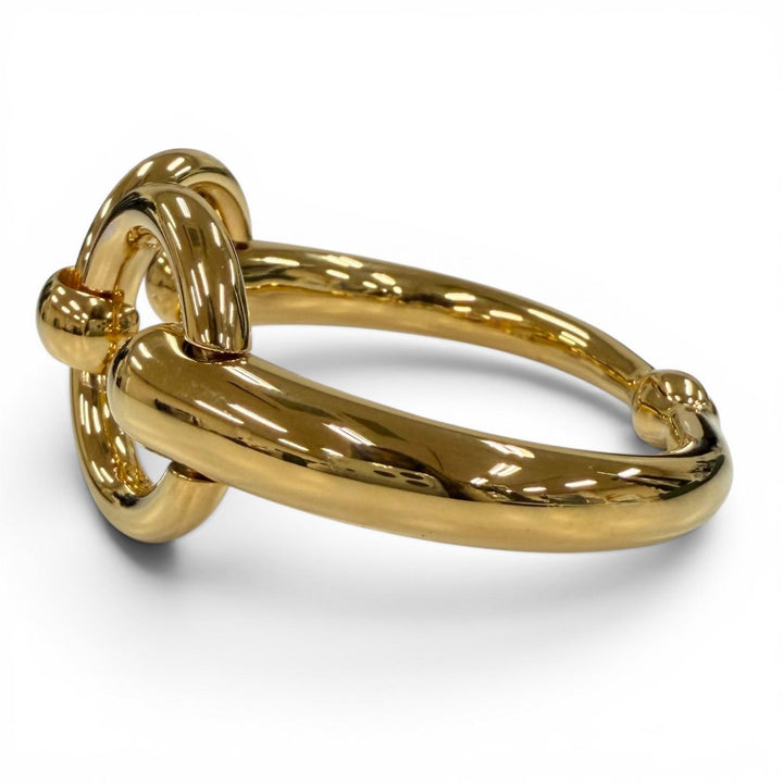 Excellent GUCCI Bangle Horsebit gold Women