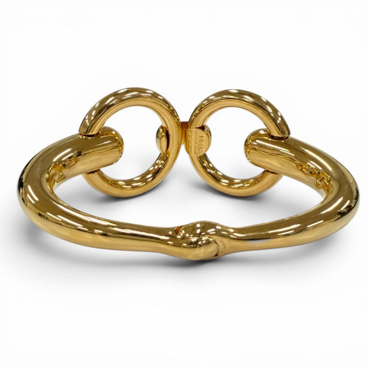 Excellent GUCCI Bangle Horsebit gold Women
