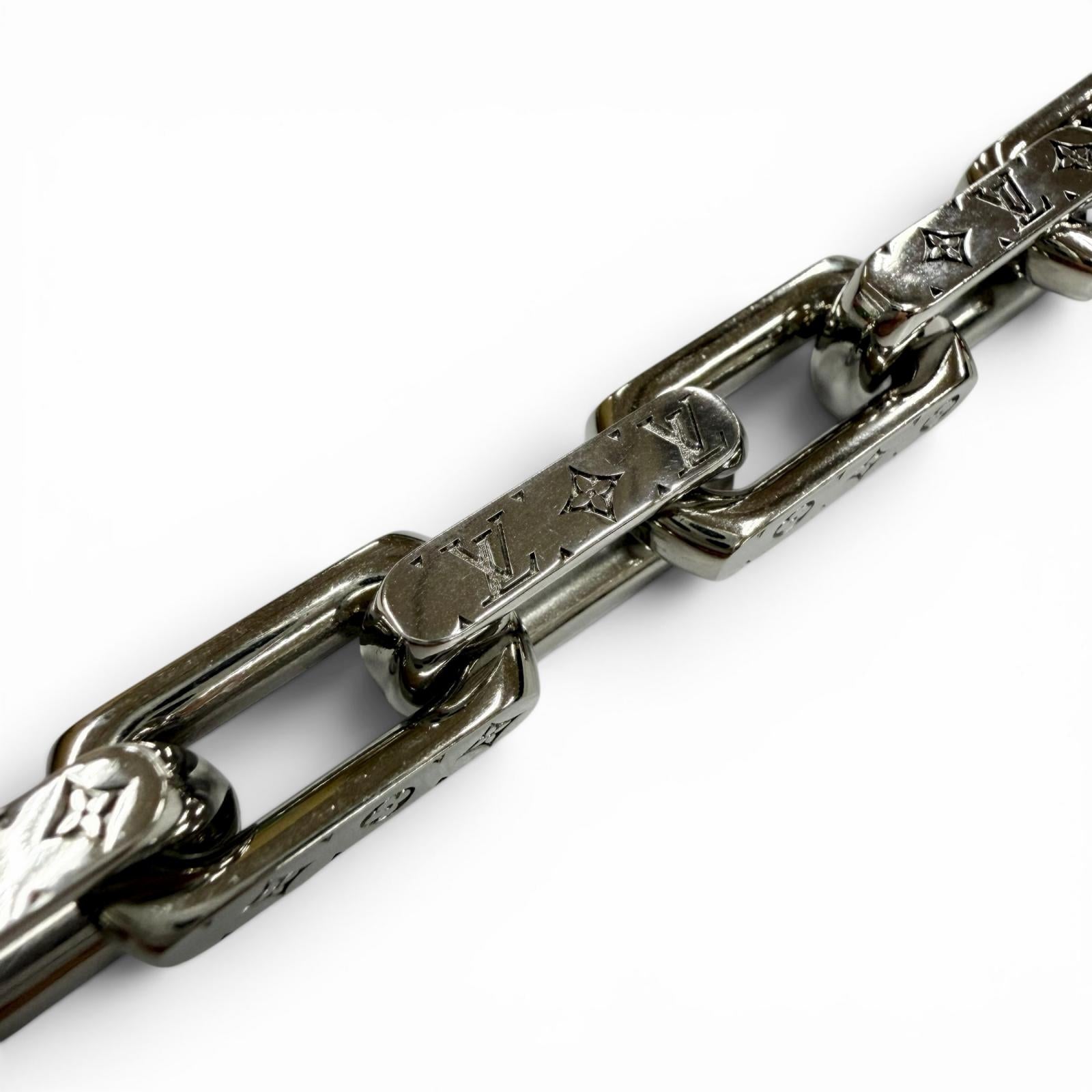 Excellent LOUIS VUITTON bracelet Bracelet Chain Monogram Silver