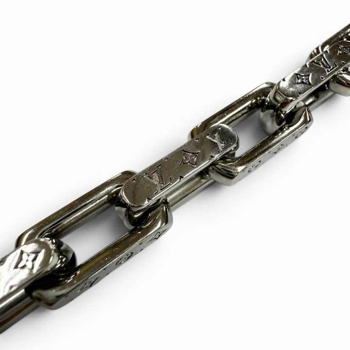 Excellent LOUIS VUITTON bracelet Bracelet Chain Monogram Silver metal L M00308