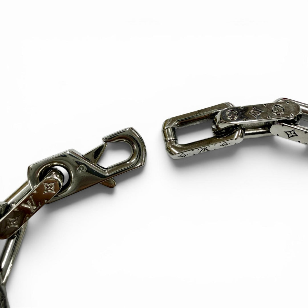 Excellent LOUIS VUITTON bracelet Bracelet Chain Monogram Silver metal L M00308