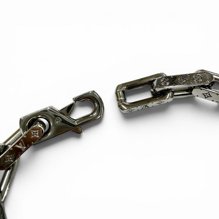 Excellent LOUIS VUITTON bracelet Bracelet Chain Monogram Silver metal L M00308