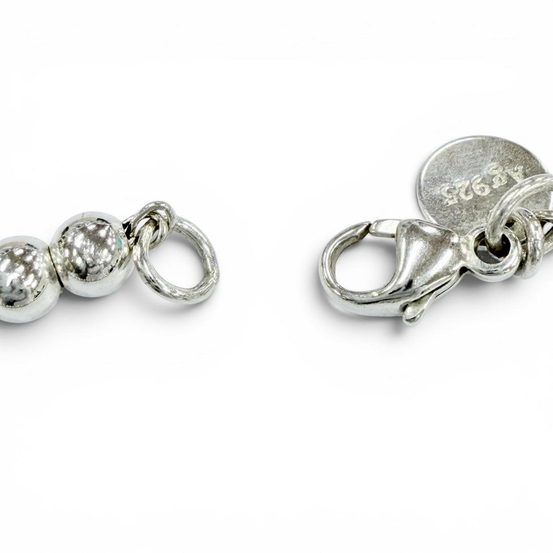 Excellent TIFFANY&Co. bracelet mini heart tag beads Silver AG925 Women