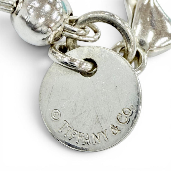 Excellent TIFFANY&Co. bracelet mini heart tag beads Silver AG925 Women
