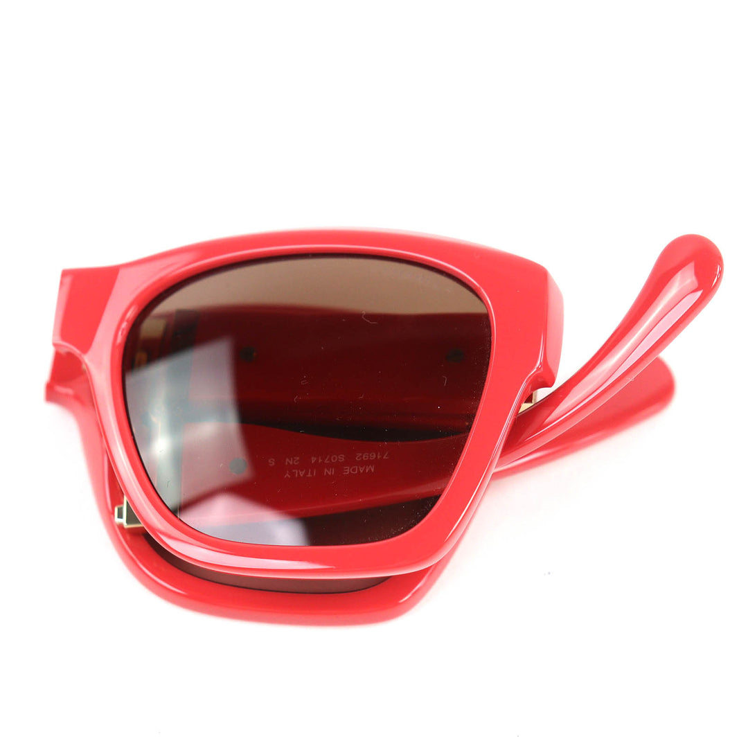 Excellent CHANEL COCO Mark Matelasse Square Shape Folding Sunglasses pink 71692