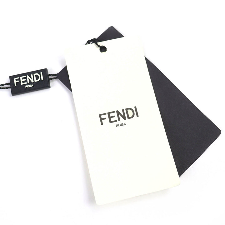 Pristine FENDI Shoulder strap Strap you Logo Grid Pattern Gray canvas 8AV156