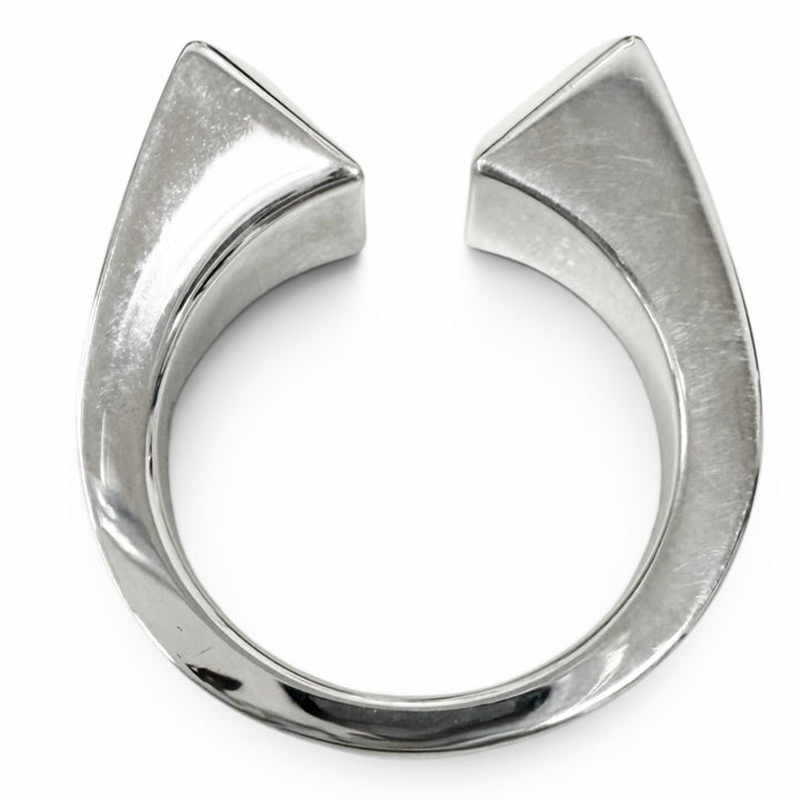 Excellent HERMES Ring ring Clou de Forges Silver AG925 mens 52