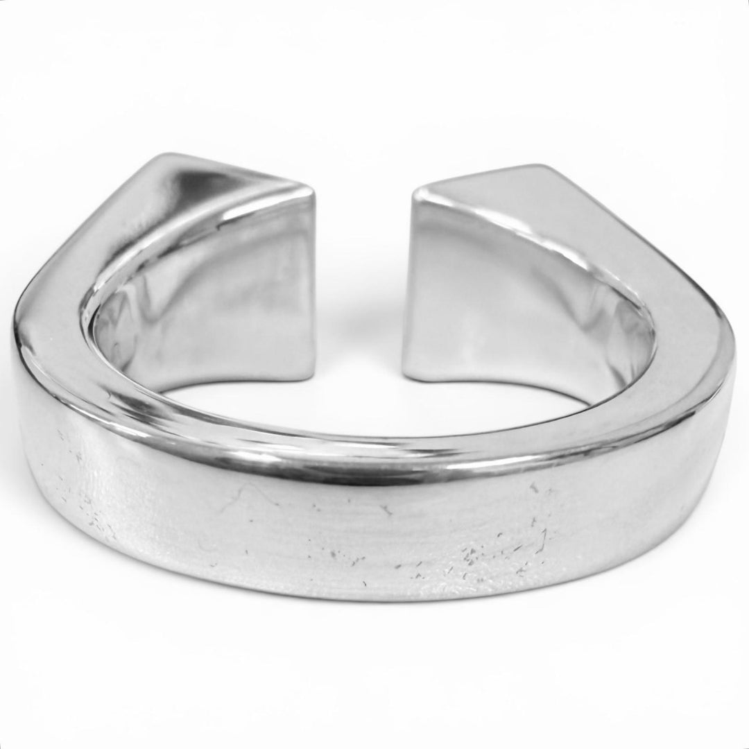 Excellent HERMES Ring ring Clou de Forges Silver AG925 mens 52