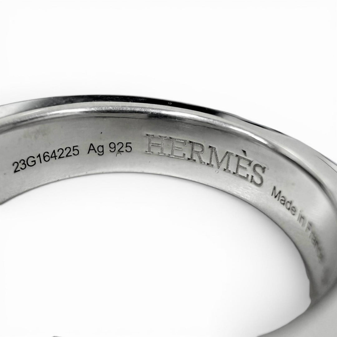 Excellent HERMES Ring ring Clou de Forges Silver AG925 mens 52