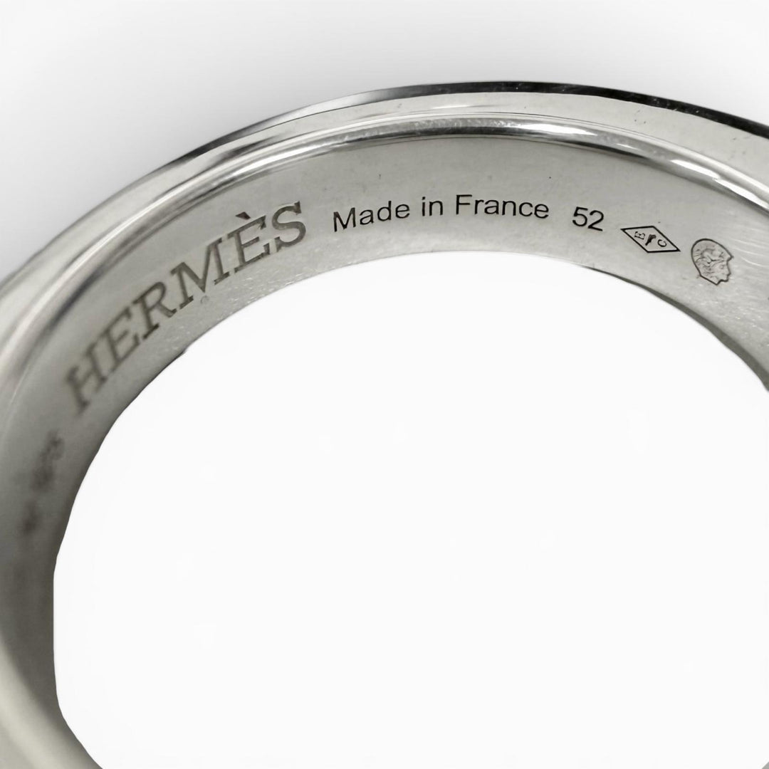Excellent HERMES Ring ring Clou de Forges Silver AG925 mens 52