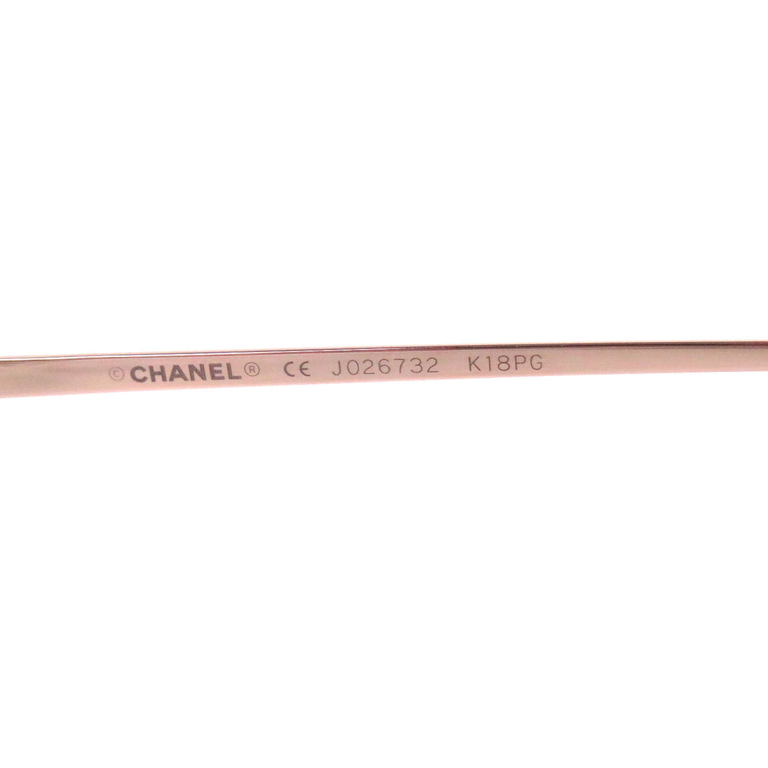 Great CHANEL Glasses COCO Mark 2019K Rimless Pink gold 18K Pink Gold mens
