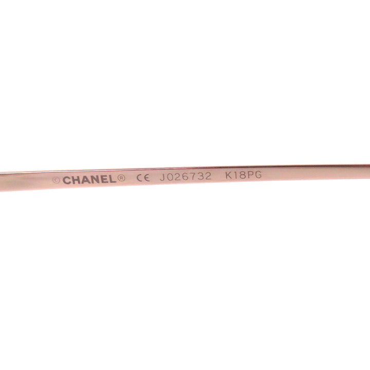 Great CHANEL Glasses COCO Mark 2019K Rimless Pink gold 18K Pink Gold mens