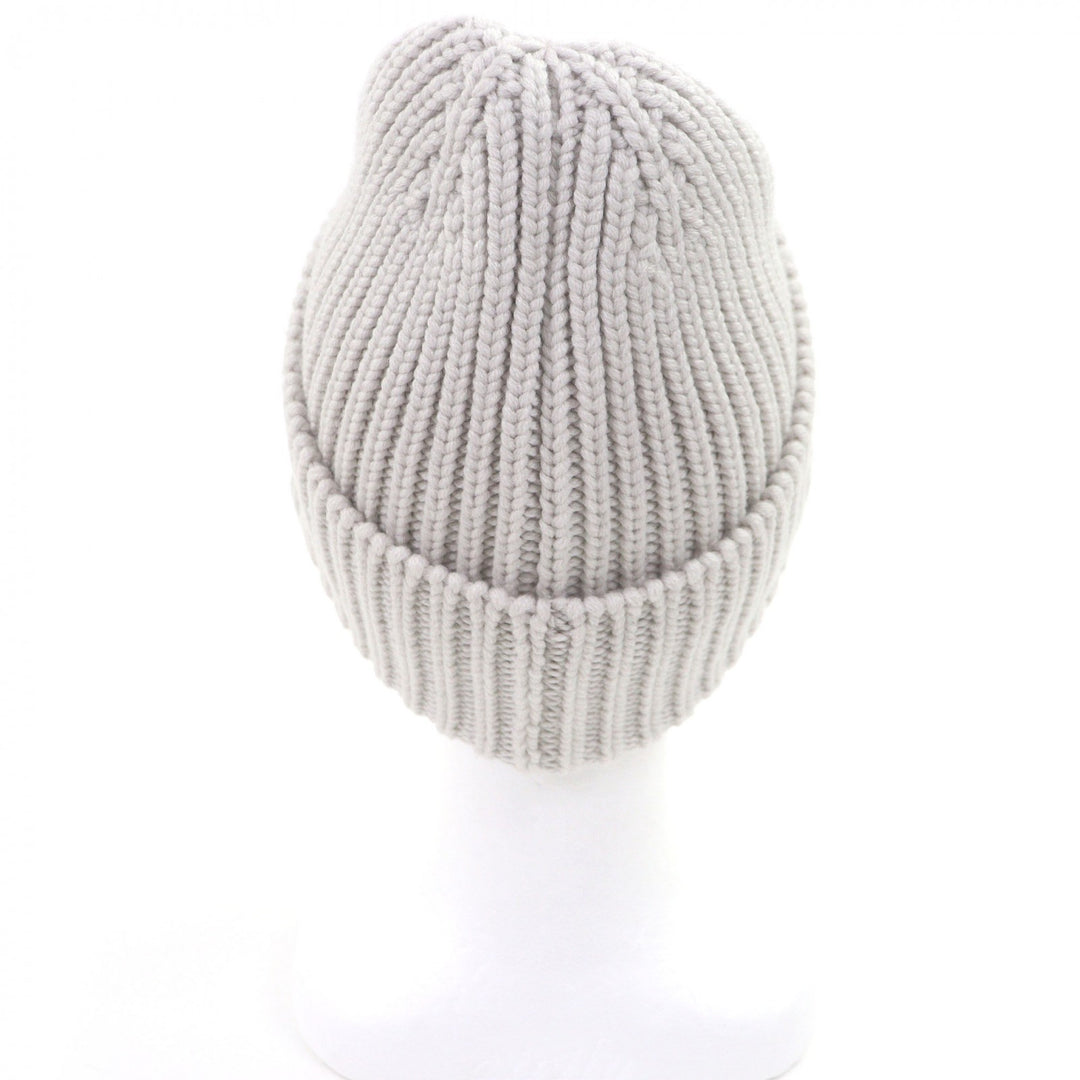 Excellent LOUIS VUITTON Knit cap Beanie LV Birds LV logo embroidery Light gray