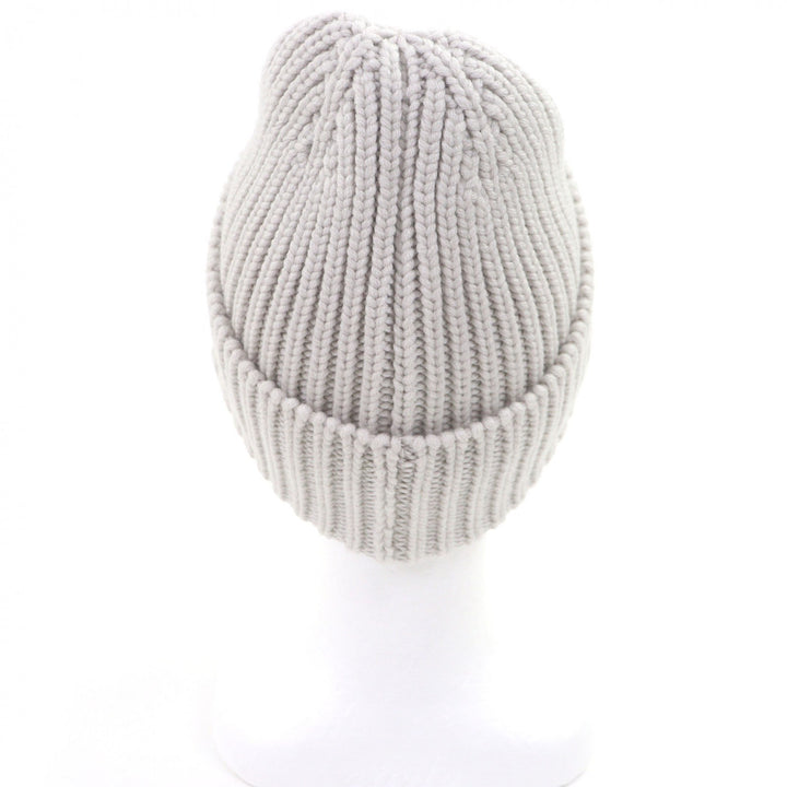 Excellent LOUIS VUITTON Knit cap Beanie LV Birds LV logo embroidery Light gray
