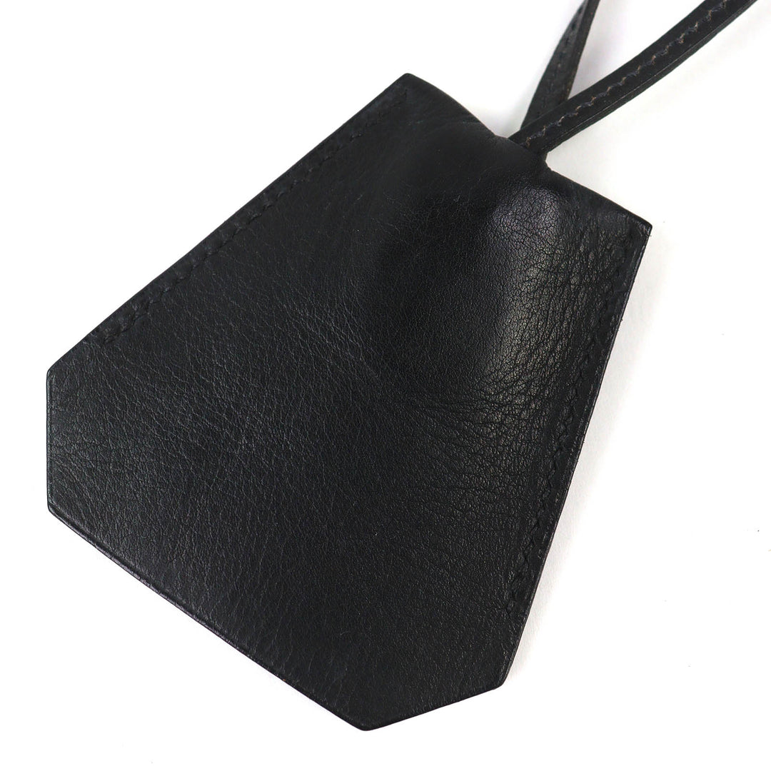 Very Good HERMES Necklace Margiela-era Clochette Necklace black leather Women