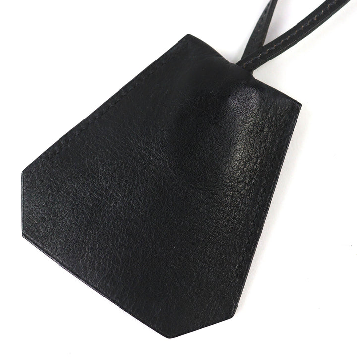 Very Good HERMES Necklace Margiela-era Clochette Necklace black leather Women