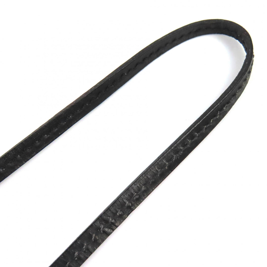 Very Good HERMES Necklace Margiela-era Clochette Necklace black leather Women