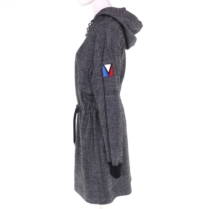 Excellent LOUIS VUITTON one piece Prince of Wales Hoodie Dress S 1AC3MF