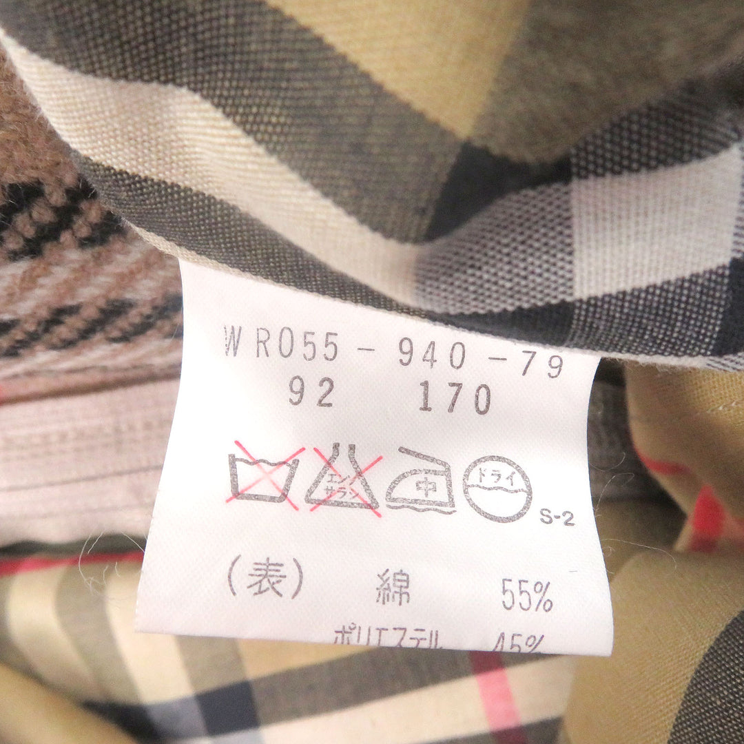 Great Burberrys coat Nova check pattern lining with fly front khaki