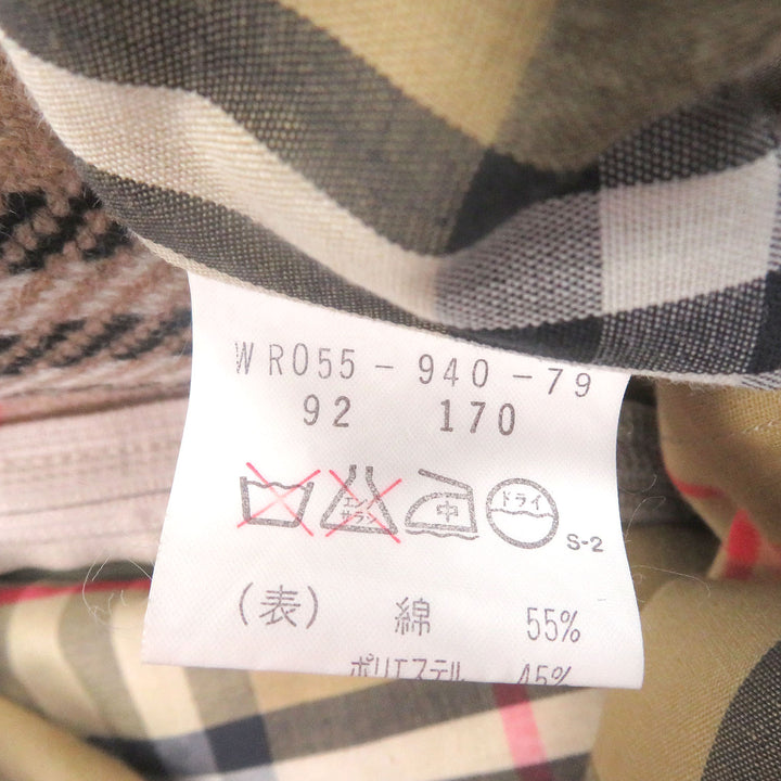 Great Burberrys coat Nova check pattern lining with fly front khaki