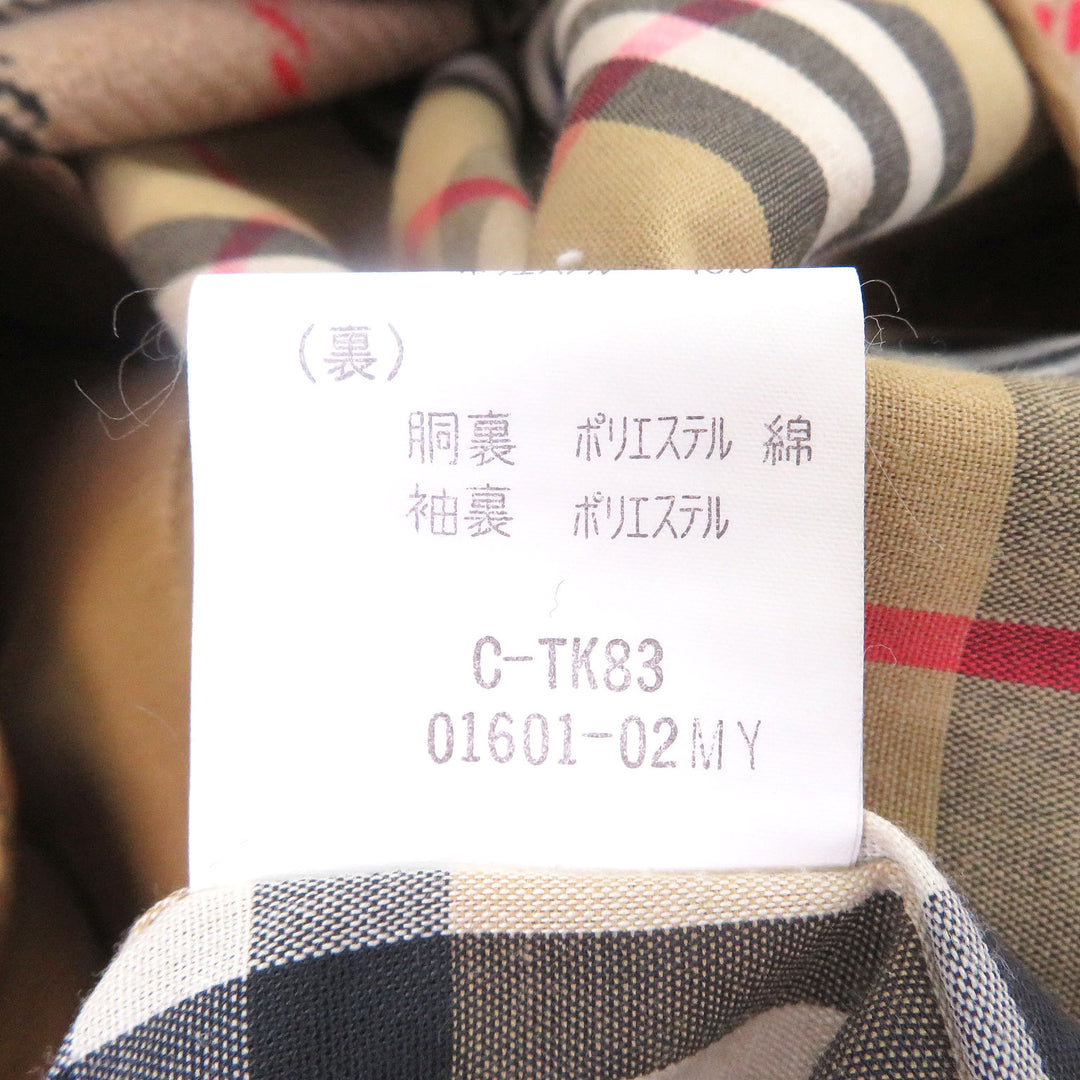 Great Burberrys coat Nova check pattern lining with fly front khaki