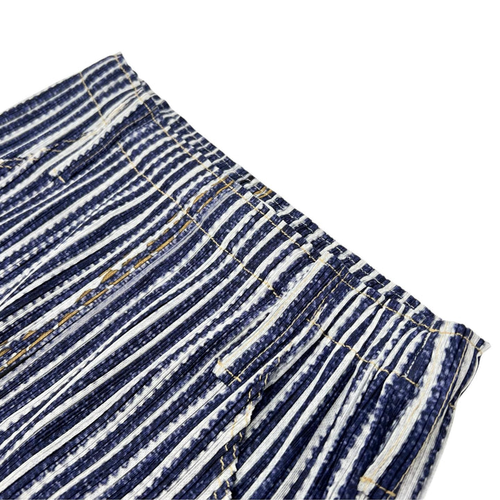 Excellent PLEATS PLEASE skirt denim transfer Indigo Women 1 PP23-JG534