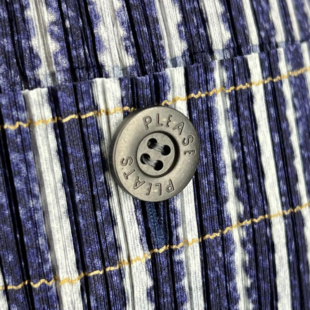 Excellent PLEATS PLEASE skirt denim transfer Indigo Women 1 PP23-JG534