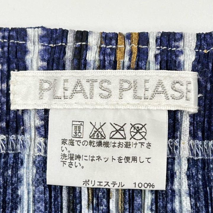 Excellent PLEATS PLEASE skirt denim transfer Indigo Women 1 PP23-JG534