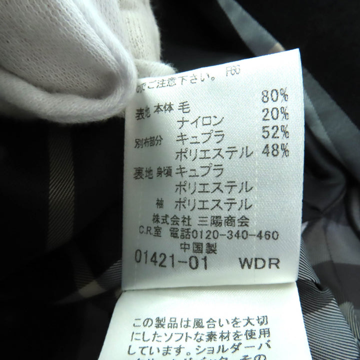 Excellent BURBERRY BLUE LABEL coat black wool Women 38 FNF04-716-09