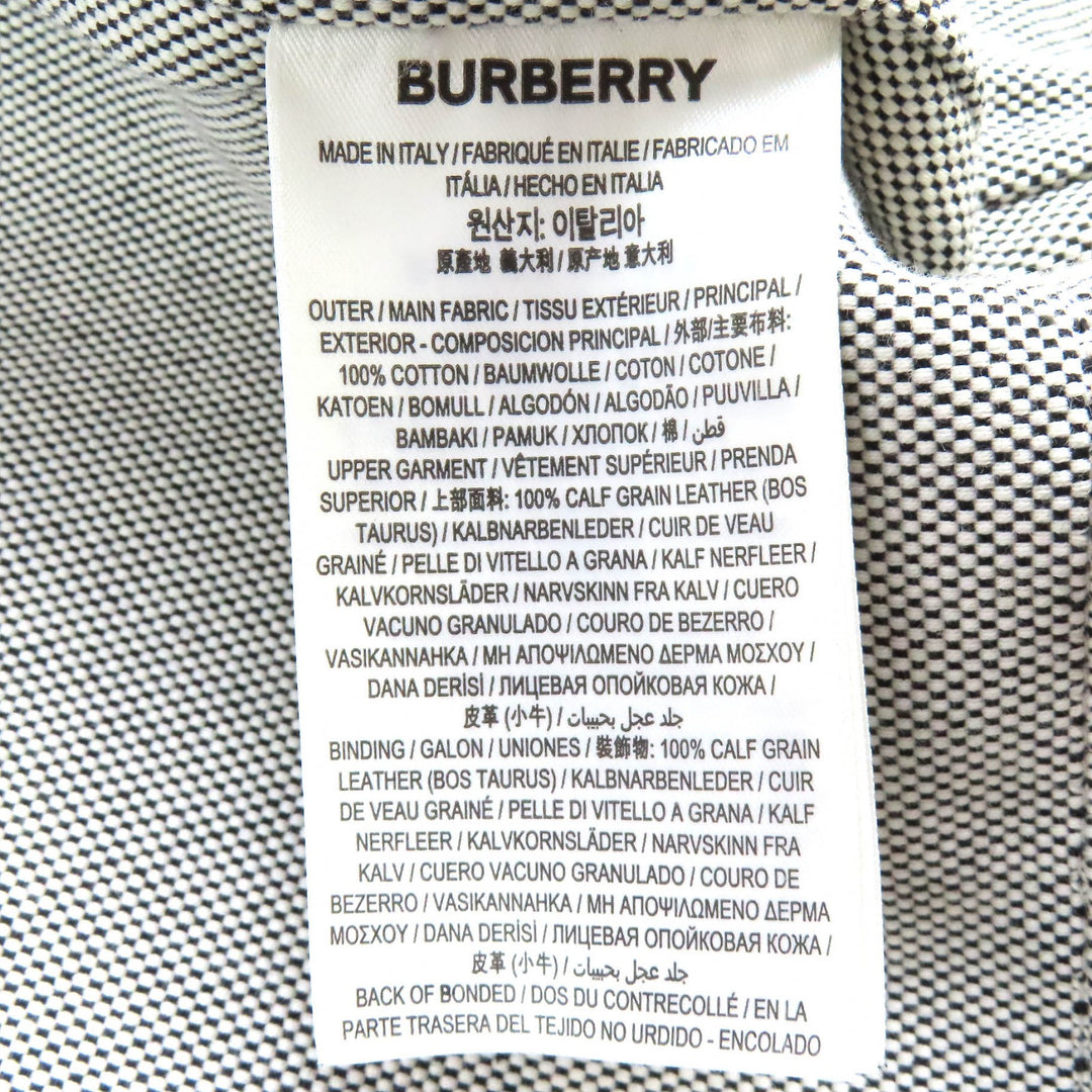 Excellent BURBERRY coat Horseferry Leather x Canvas Hooded Jacket 46 4567182