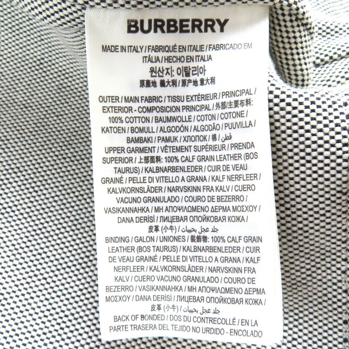 Excellent BURBERRY coat Horseferry Leather x Canvas Hooded Jacket 46 4567182