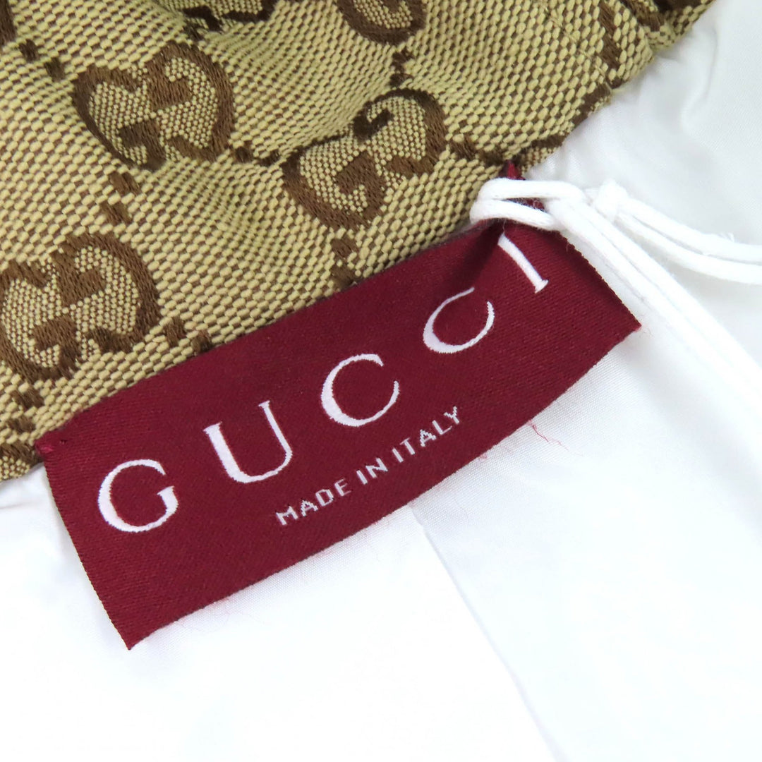 Pristine GUCCI Jacket GG Intarsia Hooded Zip-Up Fleece Jacket Ivory M 798503
