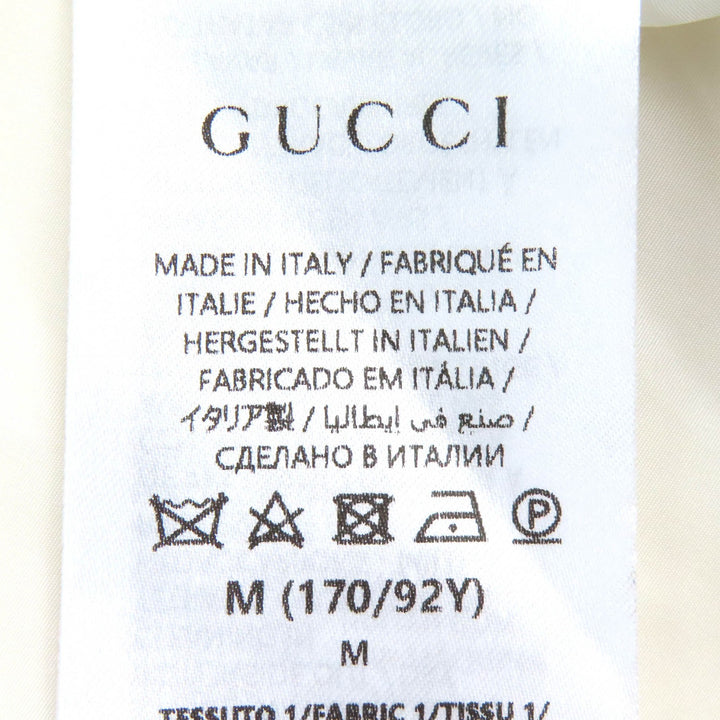 Pristine GUCCI Jacket GG Intarsia Hooded Zip-Up Fleece Jacket Ivory M 798503