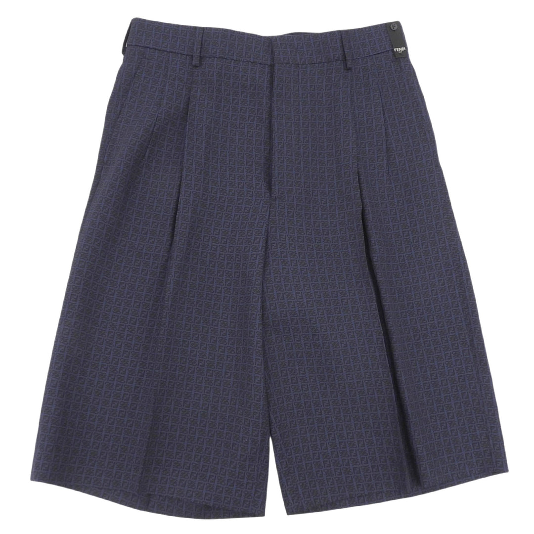 Pristine FENDI Shorts Navy Rayon mens 46 FB0695