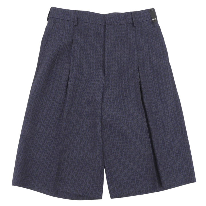 Pristine FENDI Shorts Navy Rayon mens 46 FB0695