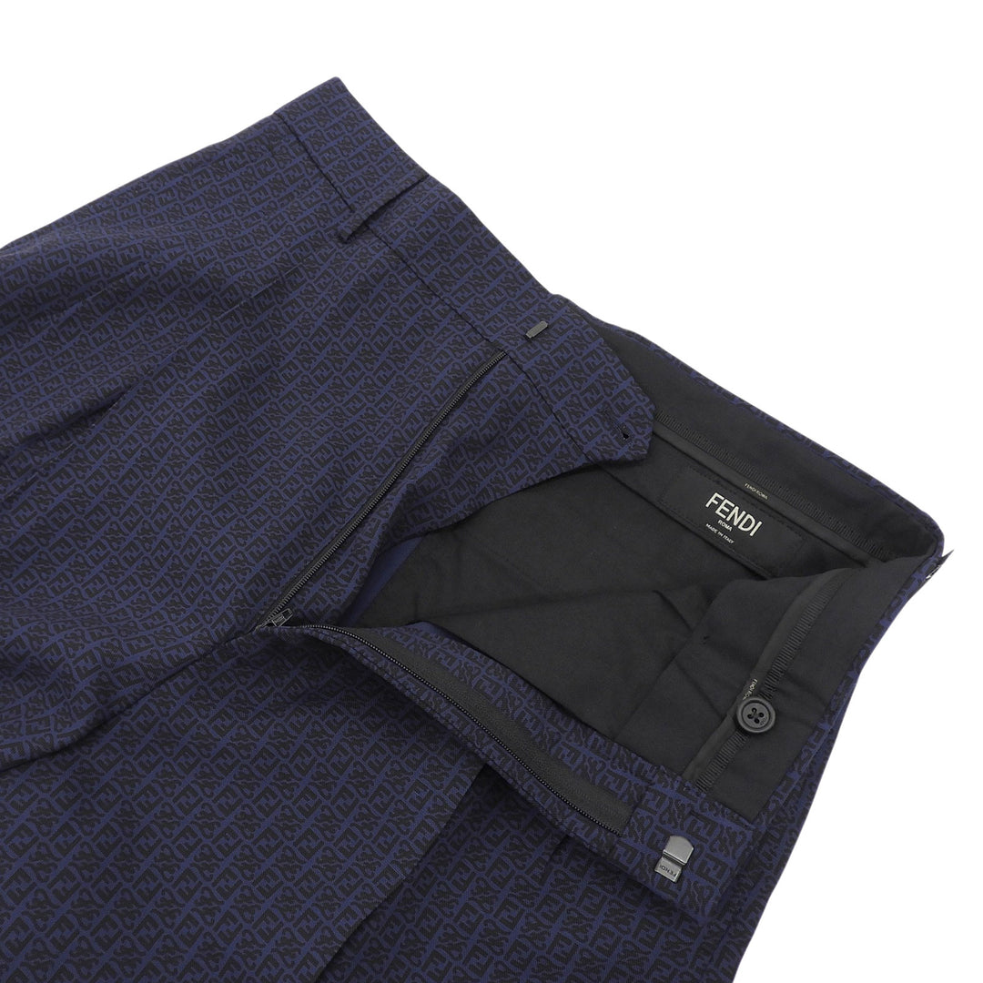 Pristine FENDI Shorts Navy Rayon mens 46 FB0695