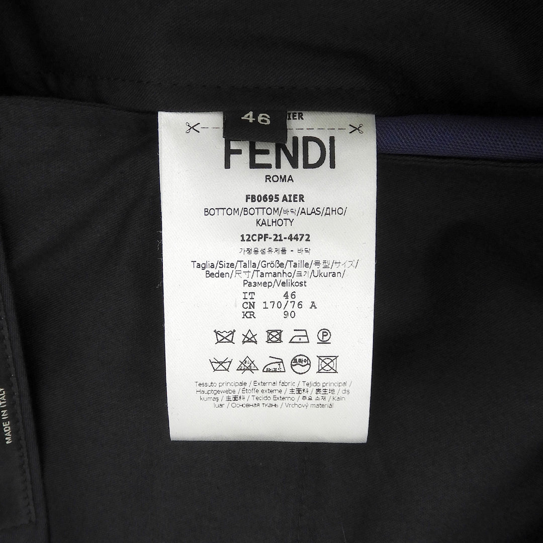 Pristine FENDI Shorts Navy Rayon mens 46 FB0695