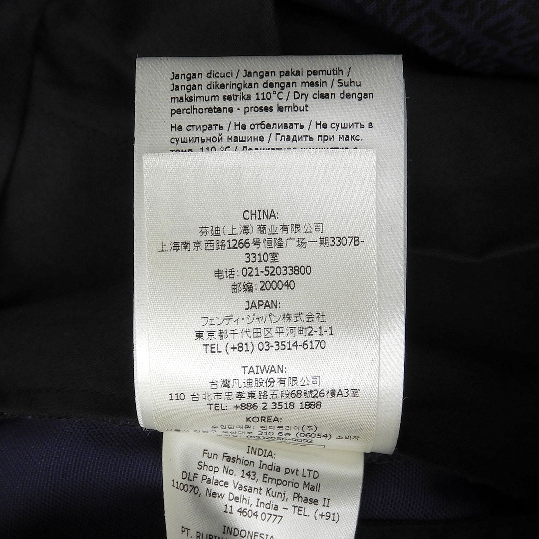 Pristine FENDI Shorts Navy Rayon mens 46 FB0695