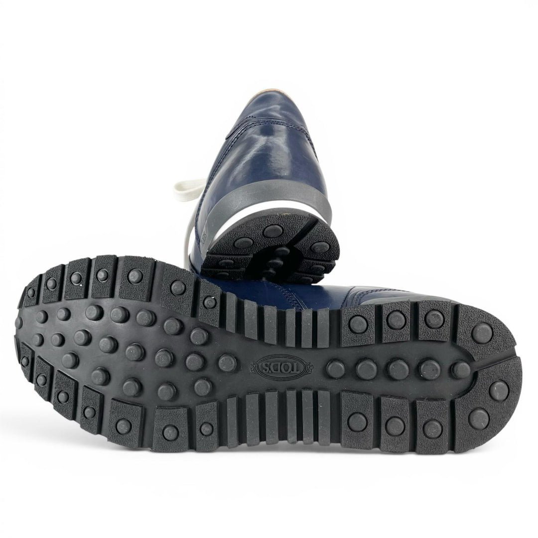 Excellent TOD’S sneakers ALLACCIATA ACTIVE FONDO SPORTIVO Navy leather mens 7