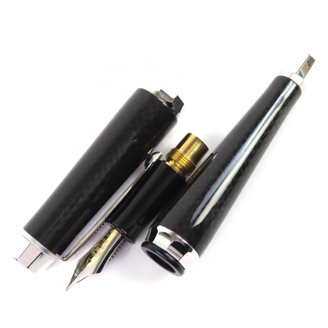 Pristine PLATINUM 90th Anniversary Carbon Fiber Fine Nib Fountain 18K PCF-10000