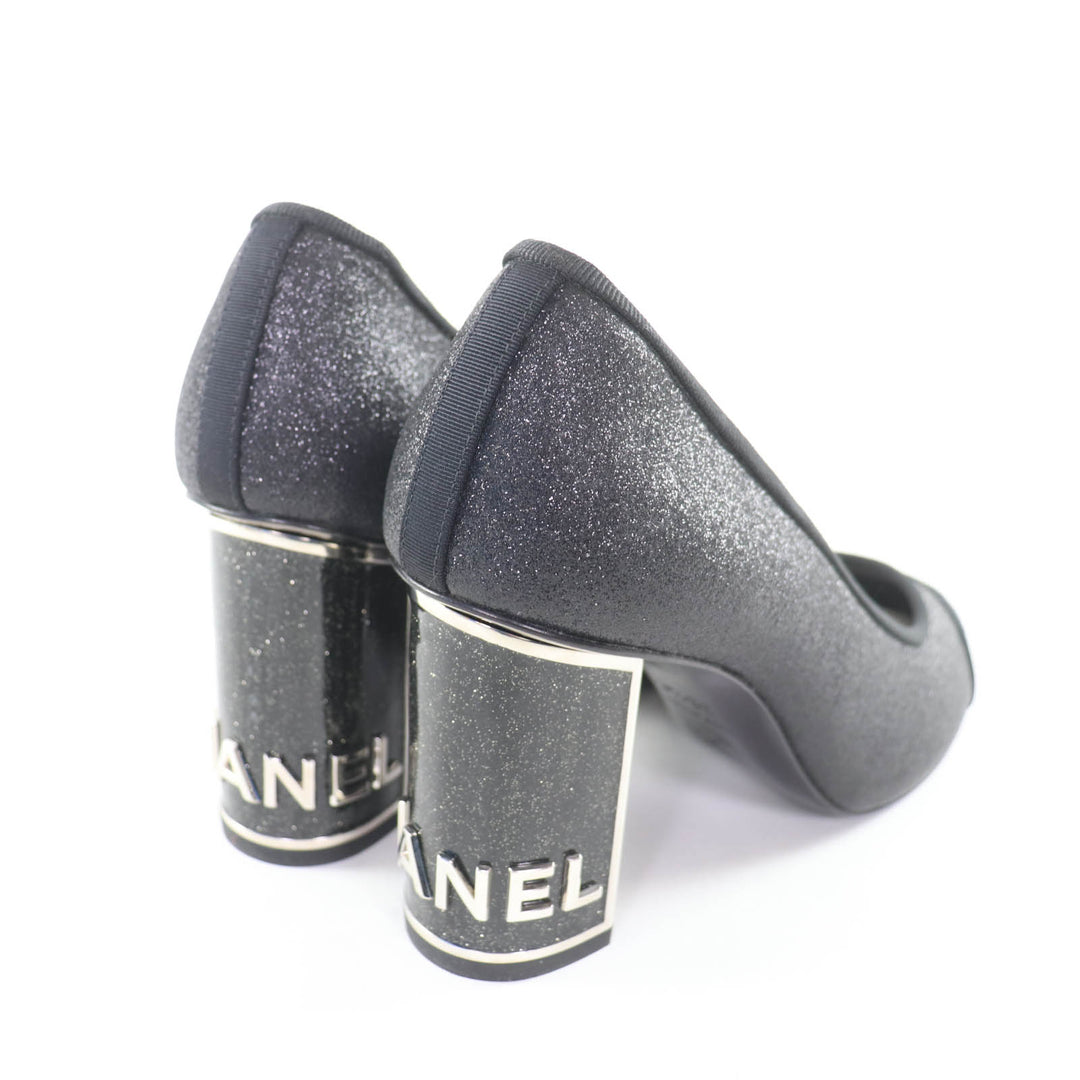 Excellent CHANEL pumps black Women 35.5 G33832
