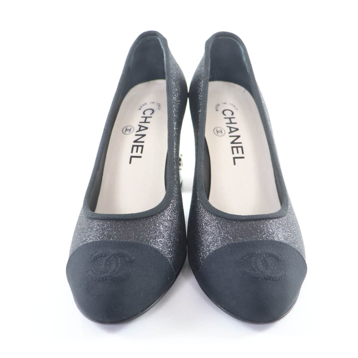 Excellent CHANEL pumps black Women 35.5 G33832