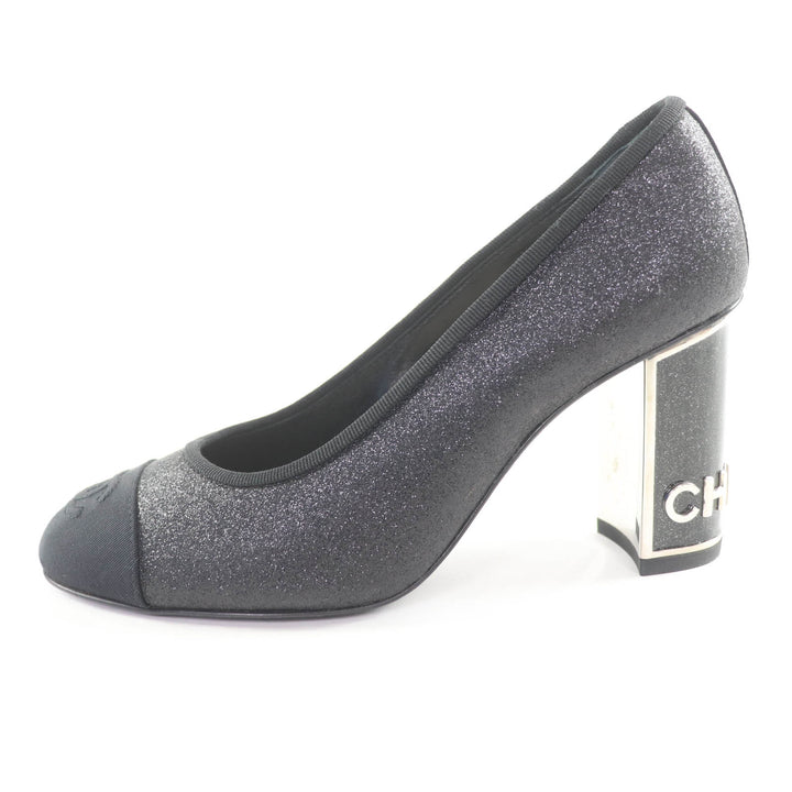 Excellent CHANEL pumps black Women 35.5 G33832