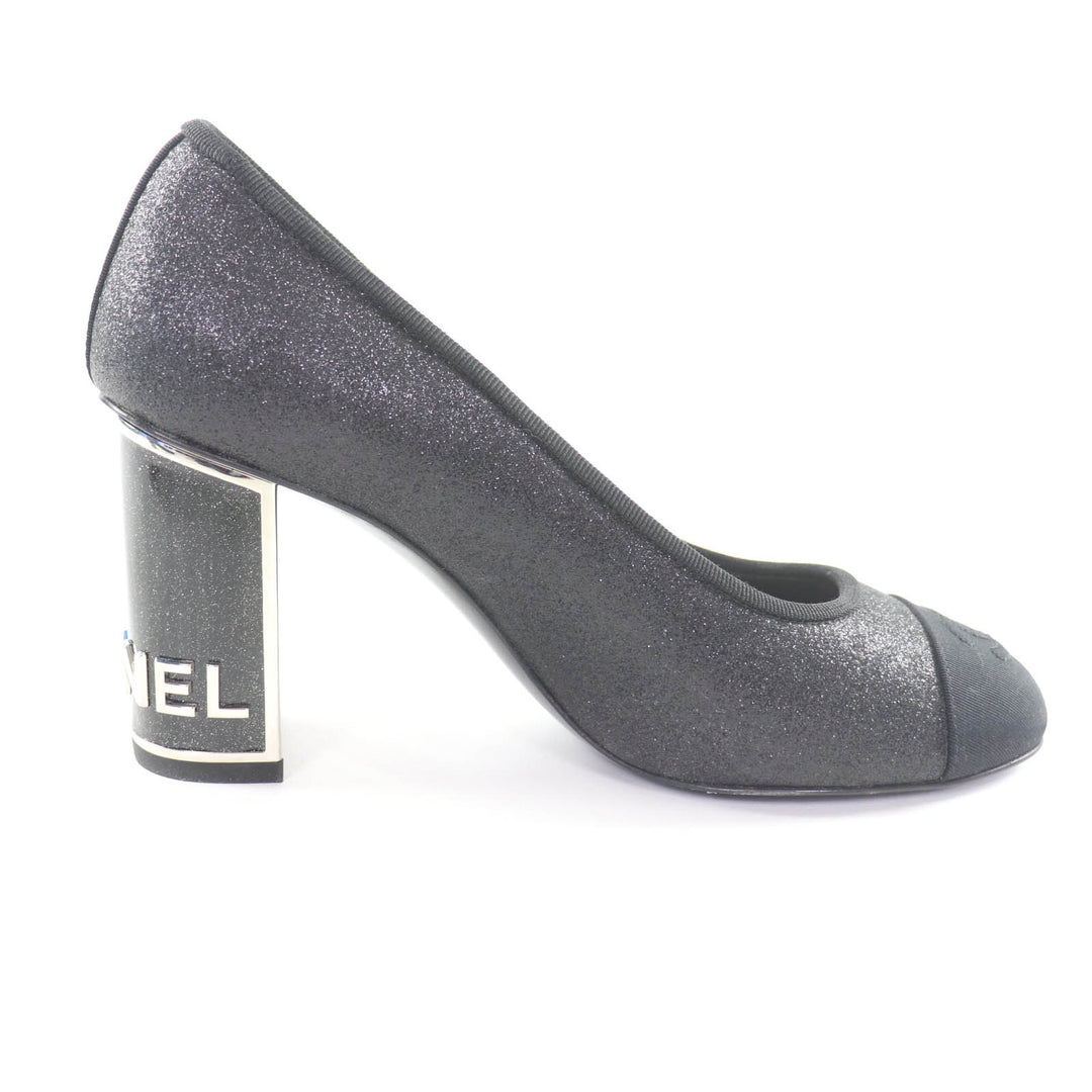 Excellent CHANEL pumps black Women 35.5 G33832