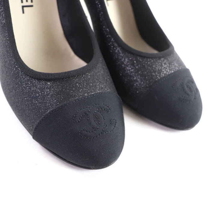 Excellent CHANEL pumps black Women 35.5 G33832